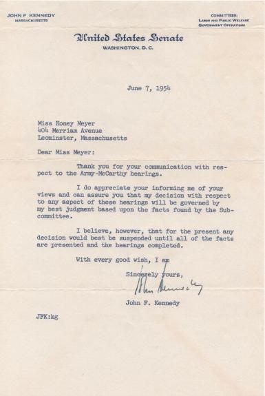 JFK letter