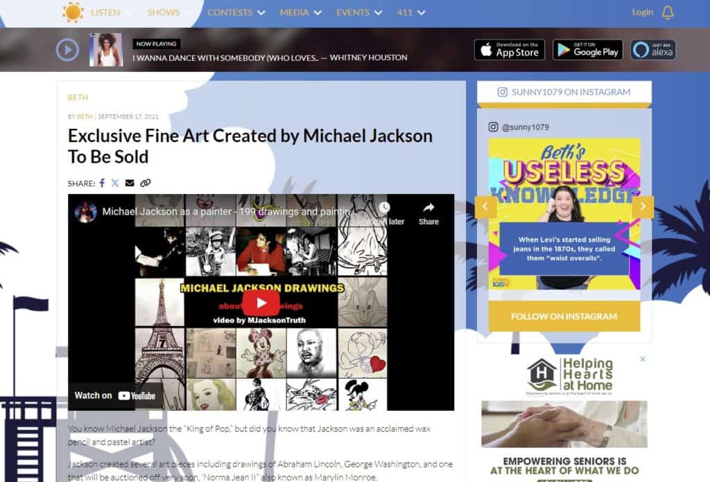 Michael Jackson press release